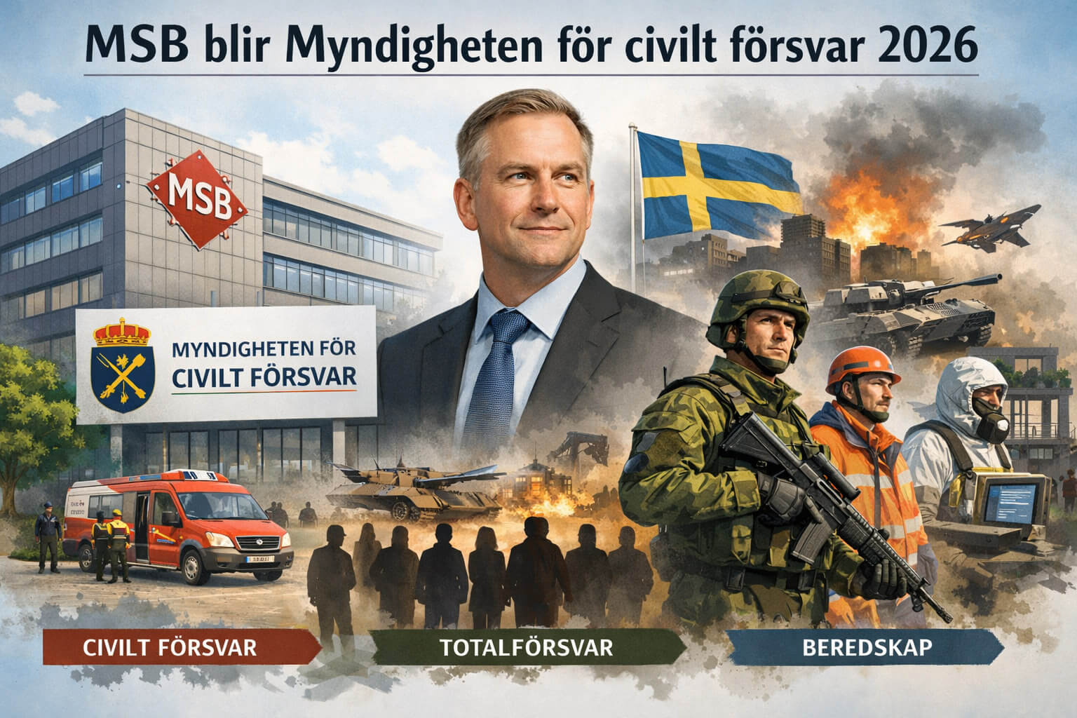 MSB byter namn – blir Myndigheten för civilt försvar 2026